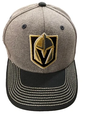 Vegas Golden Knights Hat Gray Black Adjustable Cap Embroidered Logo NHL Fan Gear - Image 1 of 4