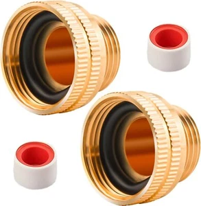 Jingzan 2er Pack Gartenschlauch 2 1&quot; FHT bis 3/4&quot; MHT, Messing  - Bild 1 von 1