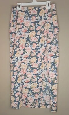 Falda Abercrombie Fitch Maxi Suave Talla M Floral Femenina Con Abertura Frontal Alta Foto 1 de 4
