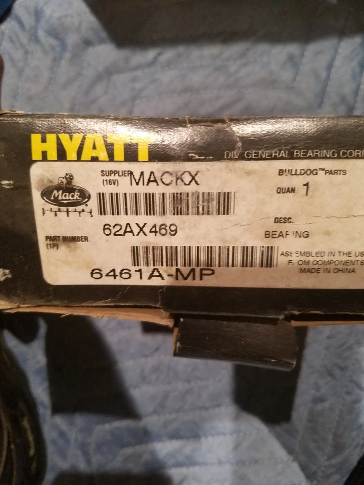 Mack 62AX469 Bearing P/N 184703 - MACKX 62AX469 6461A-MP HYATT 62AX469 - Image 1 of 1