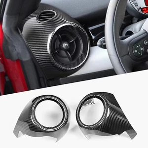 Anillo de ventilación de aire acondicionado de fibra de carbono negro moldura de marco exterior para Mini R55 R56 R57 R58 R59 - Imagen 1 de 7