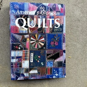 1987 America's Glorious Quilts Large HC USED BOOK Amish Hawaii Baby Quilts - Imagen 1 de 11