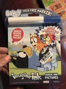 Bluey Imagine Ink Mess Free Coloring 10 Page Game Book - Picture 1 of 2