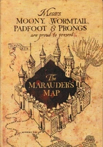 Moony, Wormtail, Padfoot & Prongs The Marauder's Map, Unused, Harry Potter - Imagen 1 de 1