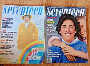 2 Seventeen Magazines 1976 Jan & May Fashion Swimwear Tatum O'Neal Makeup Food - Foto 1 di 13
