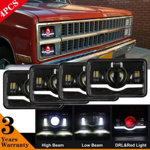 4"X6" Red Demon Hi-Lo Beam LED Headlight For Chevy C10 Pickup 81-1987 Ford Truck - Picture 1 of 12