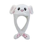 Glowing Bunny Ear Cap Cute Plush Rabbit Hat Moving With Colorful LED Light Gift