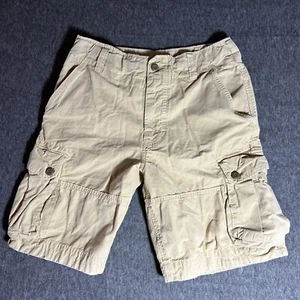 VINTAGE Abercrombie and Fitch Shorts Sz 16 Tan Cargo Military Grunge Y2K 90s - Picture 1 of 10