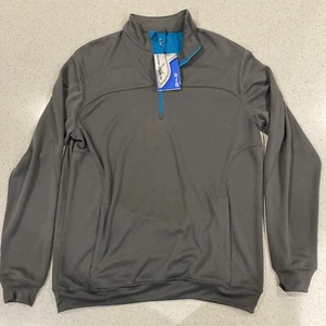 Snake Eyes Dry-18 Athletic Shirt Pullover S/P Quarter Zip, Long Sleeve Gray - Picture 1 of 3