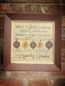 Holiday Season Primitive Plate - Picture 1 of 1