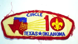 Parche de hombro vintage Circle Ten Council Texas Oklahoma Boy Scouts of America - Imagen 1 de 5