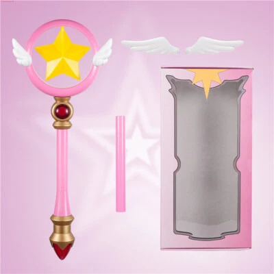 Anime Card Captor Sakura Star Varita Mágica Cosplay Disfraz Utilería Conjunto Completo 53CM&80cm Foto 1 de 4
