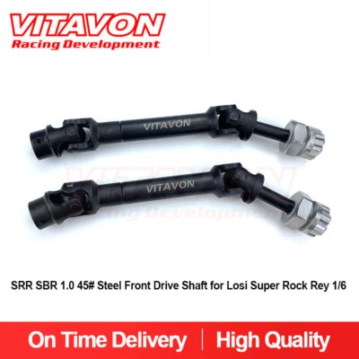 Vitavon SRR SBR 1.0 45# Steel Front Drive Shaft  for Losi Super Rock Rey  1/6 - Image 1 of 4