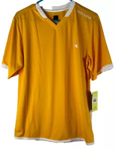 Maglia Diadora UFFIZI Adulto Piccola Oro/Bianco Dia Dry Traspirante Umidità, Logo Nuova con etichette - Foto 1 di 7