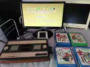 Vintage da Collezione Intellivision Console Completa Di Cavi e 5 Giochi completi - Foto 1 di 8