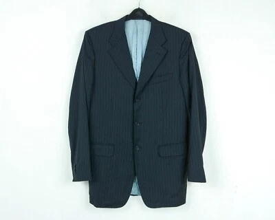 Blazer de Lana CORNELIANI Rayas M Hecho en Italia UK40L Chaqueta de EE. UU. Abrigo EU50 98Gr Foto 1 de 4