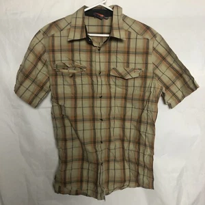 Merrell Men's button down plaid shirt size L Short Sleeve - Picture 1 of 4