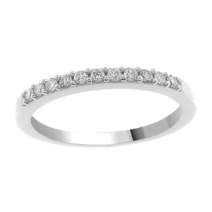 Diamond Wedding Womens Band Ring 14k White Gold - Picture 1 of 2