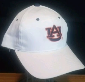Cappello bianco AUBURN UNIVERSITY TIGERS con cinturino regolabile logo AU nuovo senza etichette - Foto 1 di 5