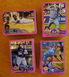2023 Topps Chrome Baseball Pink Refractor Parallel Cards - You Pick