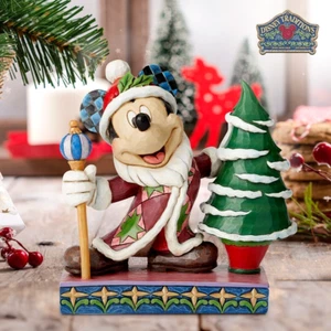 ✤ New JIM SHORE DISNEY Figurine MICKEY MOUSE FATHER SANTA Christmas Tree Statue - Picture 1 of 5