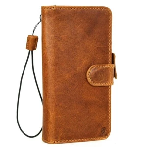 Genuine Leather Case for Samsung Galaxy S20 Ultra Wallet Book Retro Magnetic ID - Picture 1 of 9