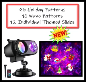 HD Outdoor Projector Lights 96 Holiday Patterns 10 Wave Improved Brightness Xmas - Picture 1 of 9