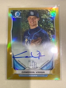 2014 Bowman Draft Chrome Pick Gold Refractors /50 Cameron Varga #BCA-CVA Auto - Picture 1 of 3