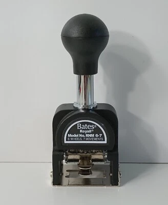 Bates Royall Economy Numbering Machine 6 Wheels Type Size E 9806450 - Image 1 of 4