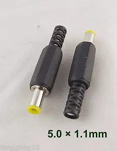 10x 5.0 x 1.1mm DC Power Cable Male Plug Connector Adapter Plastic CCTV Charger - Picture 1 of 6