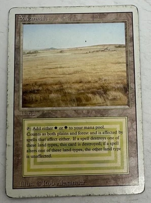 Magic the Gathering, Savannah, Revised Edition, MTG - played - Image 1 of 2