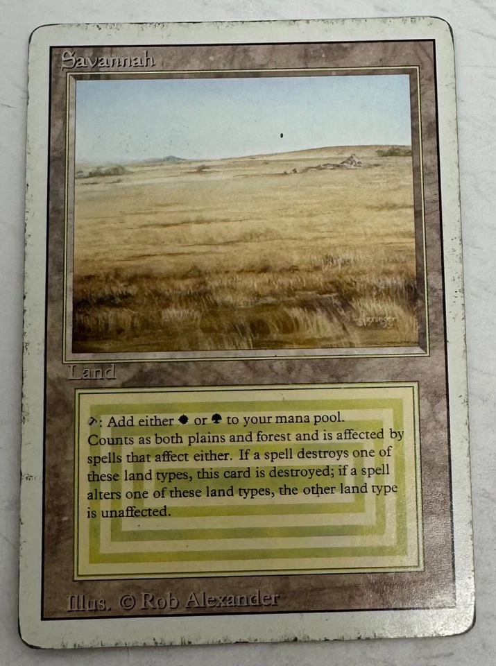 Magic the Gathering, Savannah, Revised Edition, MTG - played - Image 1 of 2