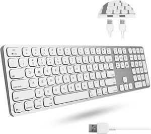 Premium Wired Mac Keyboard with 2 Port Hub - Full Size with Numeric Keypad - ... - Picture 1 of 8
