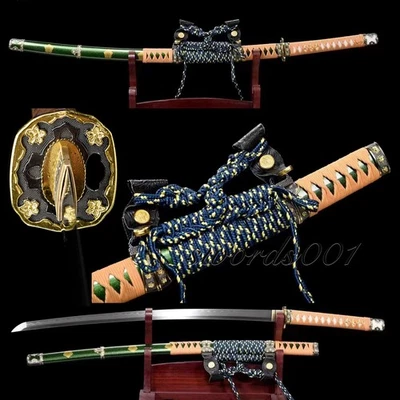 Arcilla Templada T10 Acero Japonés Samurai Espada Guerrero Katana Sakura Tachi Foto 1 de 4