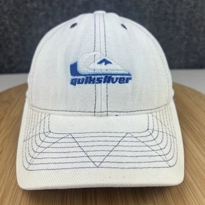 Vintage 1980s 1990s Quicksilver Logo Hat Cap Snapback Beige Head Trip USA - Picture 1 of 16