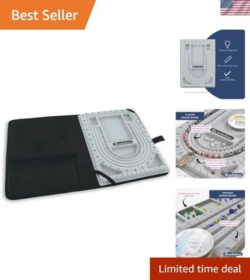 Lujoso tablero de cuentas flocado de 34" con estuche - La mejor joyería antienrollo D... Foto 1 de 4