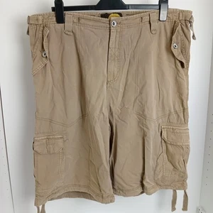 SoulCal Men's Size W36 Khaki Cotton Cargo Pocket Shorts 90s Y2K Skater Grunge - Picture 1 of 5