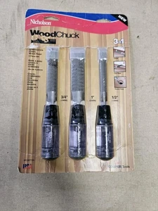 Nicholson Mandrino per Legno 3 in 1 Combinazione Scalpello/Raspa per Legno Set 3 Pezzi, WCSET3N - Foto 1 di 5