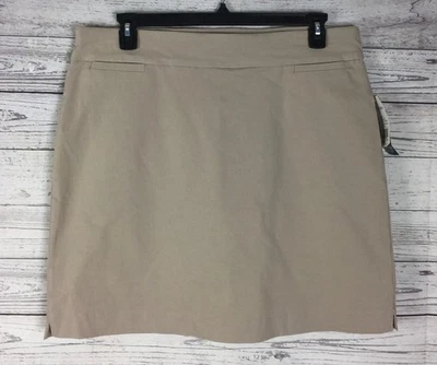 Falda corta Kim Rogers para mujer talla 16 tostada elástica cómoda cintura elástica nueva con etiquetas Foto 1 de 4