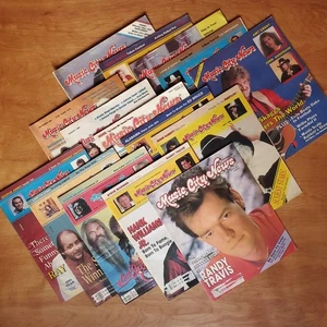 VTG Music City News Magazine 80s Country Lot of 15 Hank Williams Jr Elvis Dolly - Imagen 1 de 17