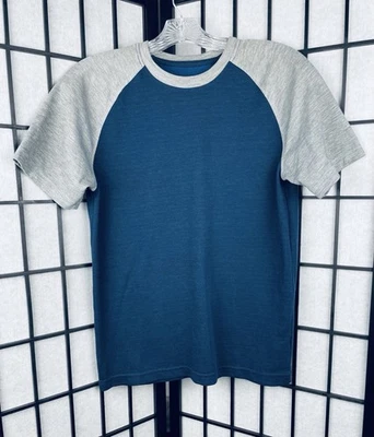 Camiseta George Boys Pequeña (34-36) Colorblock Manga Corta Azul y Gris Foto 1 de 4