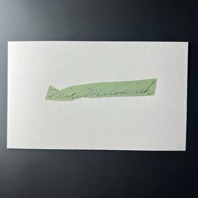 Mike Milosevich Signed Cut Index Card JSA LOA New York Yankees - Image 1 of 2