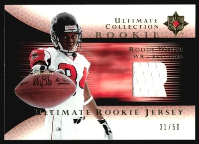 2005 Ultimate Rookie Jersey Roddy White Rookie Patch Relic /50 #RJ-RW - Image 1 of 2
