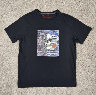 Camisa Robert Graham Hombres XL Crew T Calavera Lobo Paisley Rosa Conocimiento Sabiduría Verdad Foto 1 de 4