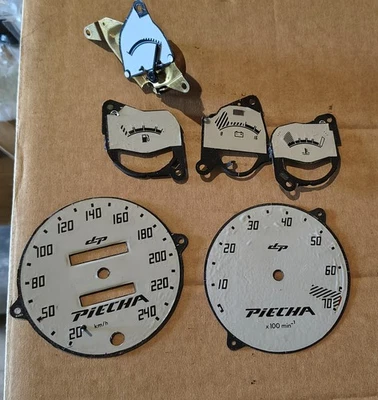 Opel Manta Ascona  B Tachoscheibe & Instrument Piecha schwarz-weiß - Bild 1 von 4