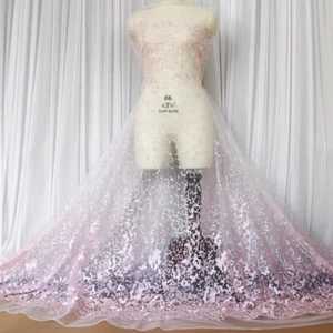 Material de tela bordada de malla de tul transparente para disfraz vestido de boda hágalo usted mismo - Imagen 1 de 21
