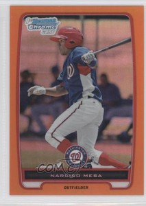 2012 Bowman Chrome Prospects Orange Refractor /25 Narciso Mesa #BCP179