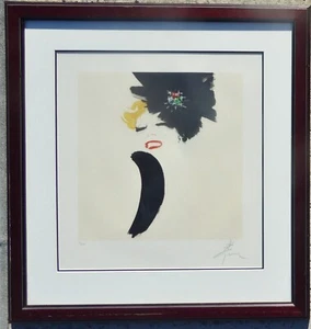Rene Gruau Lulu Hand Signed Lithograph Dior Givenchy illustrator framed - Picture 1 of 4