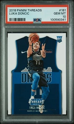 Luka Doncic 2018 Panini Threads Rookie RC #181 PSA 10 GEM MINT Lakers - Image 1 of 2