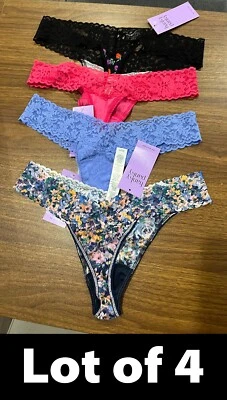 Lot/4 Hanky Panky PR681004 631004 4911 PR4811 L.Rise Thong, Multicolor One Size - Image 1 of 4
